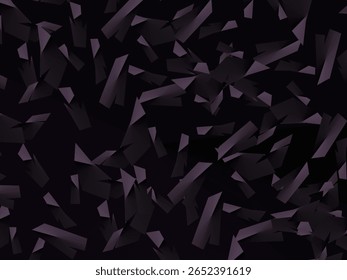 Plano de fundo com padrão vetorial de fibra de carbono forjado abstrato com fragmentos roxo escuro e preto organizados aleatoriamente, criando uma textura moderna e futurista.