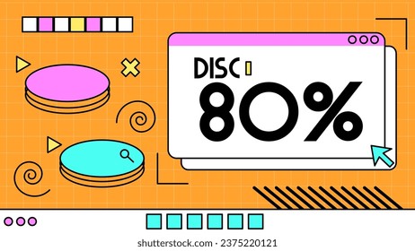 background abstract geometric element virtual screens, social media promotion sale design. vector illustration. modern and trendy style.