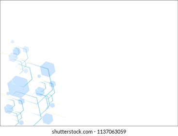 Background Abstract Geometric abstract background with hexagons. Digital technology concept. Vector illustration