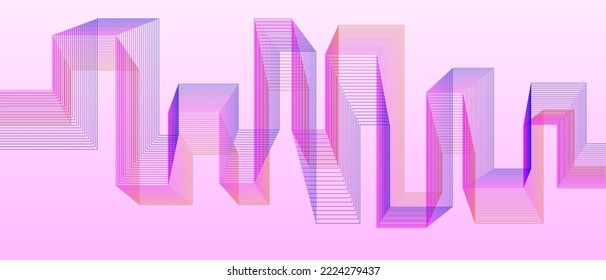 Background abstract geometric line. Vector illustration