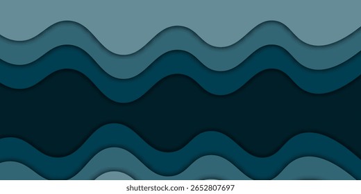 Fondo abstracto geométrico líquido azul gradiente recorte de papel EPS 10