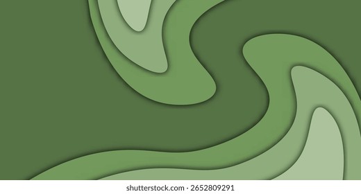 Fondo abstracto geométrico líquido fresco verde turquesa gradiente recorte de papel para el Fondo de pantalla de póster de Anuncio EPS 10