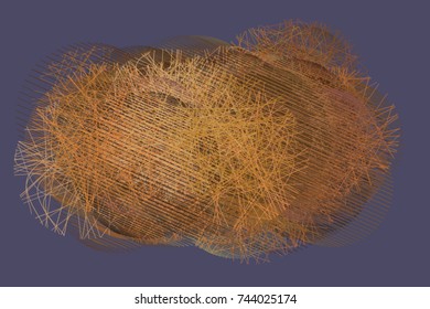Background abstract geometric messy random line circles pattern for design. Vector illustration graphic.