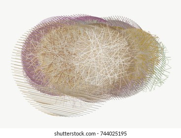 Background abstract geometric messy random line circles pattern for design. Vector illustration graphic.