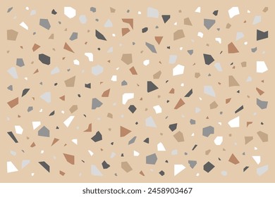 Fondo de Formas geométricas abstractas mosaico, terrazo. Ilustración vectorial para cubierta, Anuncio, póster, tarjeta, Web y embalaje.