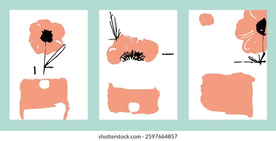 Background with abstract geometric spots and a place for text. Vector illustration in the style of minimalism.
