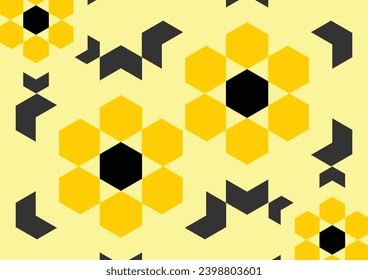 background abstract geometric yellow hexagonal