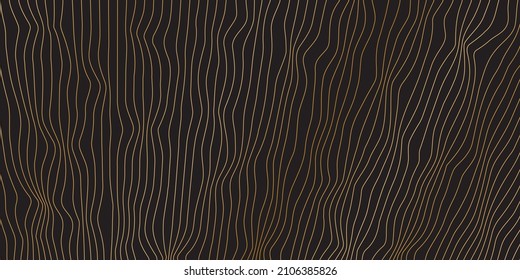 background with abstract gold colored vector wave lines pattern	
