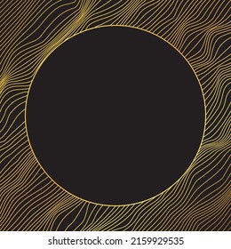 fondo con patrón de líneas de onda vector de color oro abstracto - ilustración de elemento de diseño