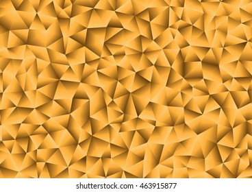 Background of the abstract golden triangle. Horizontal orientation.