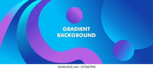 background abstract gradation blue banner template with gradient color. liquid form design for poster, web, landing, page, cover, advertisement, greeting, card, promotion.