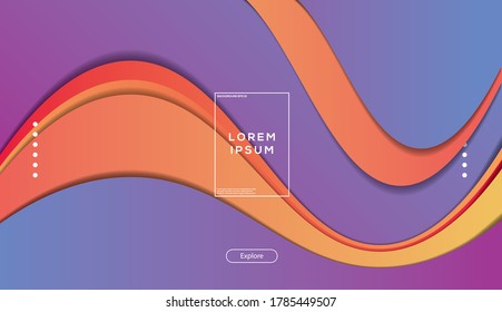 Background Abstract with Gradient Colors and paper cut model for background, cover, poster, card and landing page.