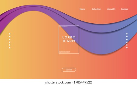 Background Abstract with Gradient Colors and paper cut model for background, cover, poster, card and landing page.