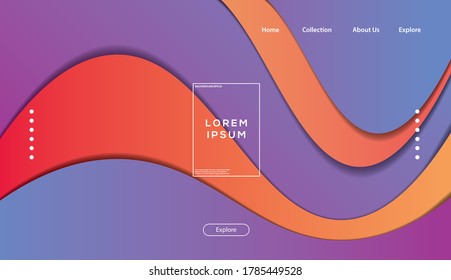 Background Abstract with Gradient Colors and paper cut model for background, cover, poster, card and landing page.