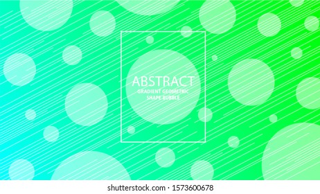 Background Abstract Gradient Geometric Shape Bubble With Color Green White