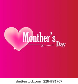 Background abstract gradient monther's day heart white.For design simple wallpaper,etc.