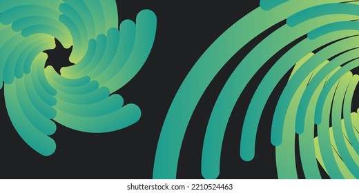 background abstract gradient pattern futuristic element green circular