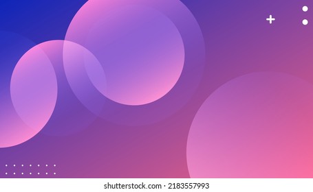Background abstract. Gradient red pink to blue purple. Multi color circle background. design background. Trendy gradient shapes composition. Eps10 vector fluid 