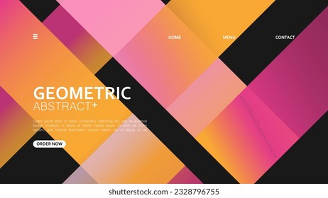background abstract gradient shape geometric lading page design. Vector illustration. dynamic and modern style.