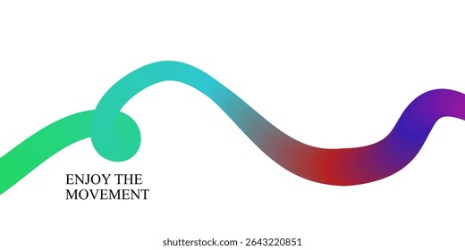 Background with Abstract Gradient Shapes. Pattern with Color Wavy Lines. Rainbow Ribbons
