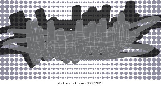 Background, abstract, graffiti, dots, vector, banner, illustration