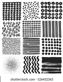 Collection Hand Drawn Vector Textures Natural Stock Vector (Royalty ...