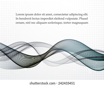 Background with abstract gray waves