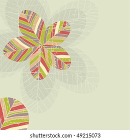 Background  with abstract grunge  flowers . Vector illustration