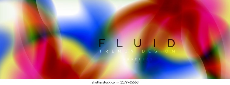 Background abstract holographic fluid colors wave design, vector EPS10