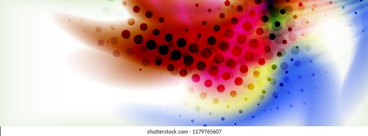 Background abstract holographic fluid colors wave design, vector EPS10