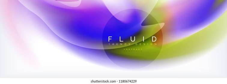 Background abstract holographic fluid colors wave design, vector EPS10