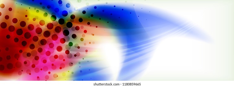 Background abstract holographic fluid colors wave design, vector EPS10