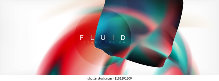 Background abstract holographic fluid colors wave design, vector EPS10