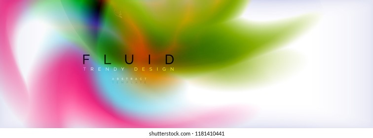 Background abstract holographic fluid colors wave design, vector EPS10