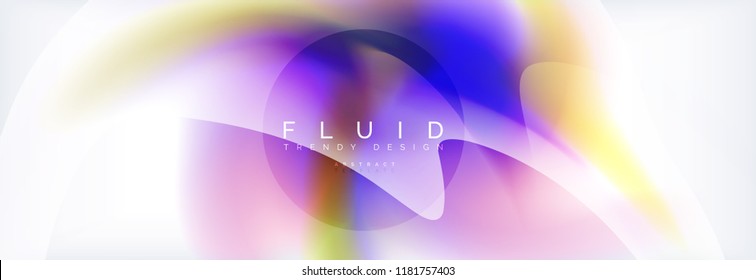 Background abstract holographic fluid colors wave design, vector EPS10