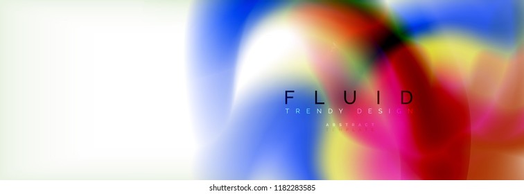 Background abstract holographic fluid colors wave design, vector EPS10