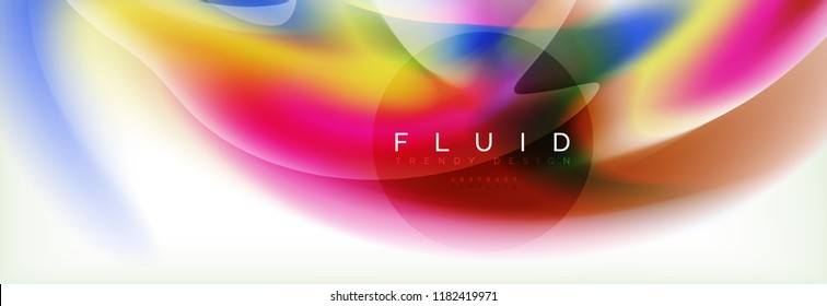 Background abstract holographic fluid colors wave design, vector EPS10