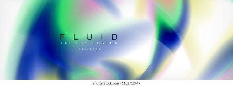 Background abstract holographic fluid colors wave design, vector EPS10