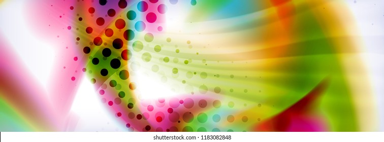 Background abstract holographic fluid colors wave design, vector EPS10