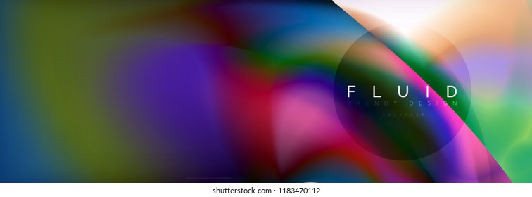 Background abstract holographic fluid colors wave design, vector EPS10