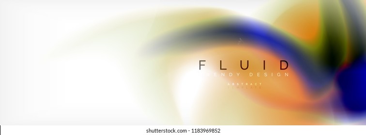 Background abstract holographic fluid colors wave design, vector EPS10