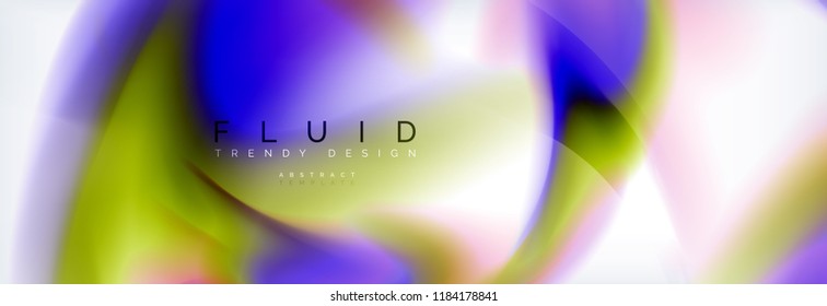 Background abstract holographic fluid colors wave design, vector EPS10