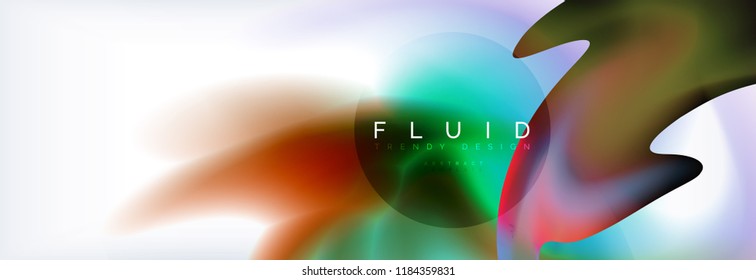 Background abstract holographic fluid colors wave design, vector EPS10