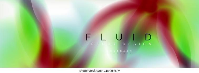 Background abstract holographic fluid colors wave design, vector EPS10