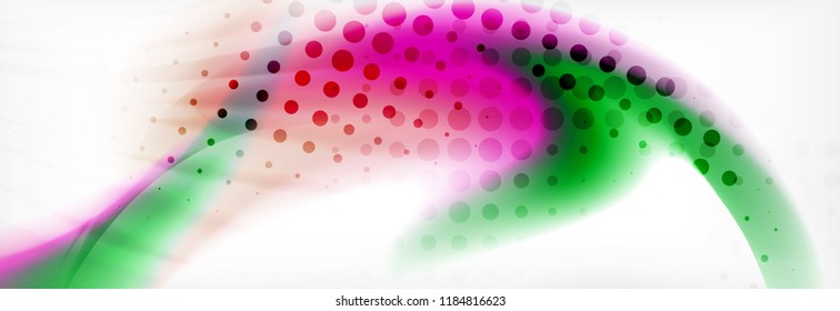 Background abstract holographic fluid colors wave design, vector EPS10