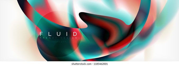 Background abstract holographic fluid colors wave design, vector EPS10