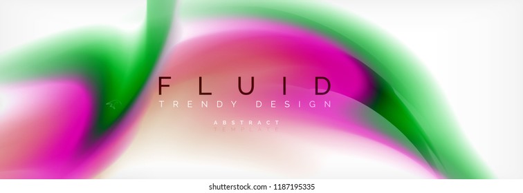 Background abstract holographic fluid colors wave design, vector EPS10