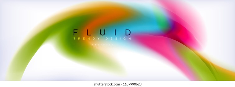 Background abstract holographic fluid colors wave design, vector EPS10