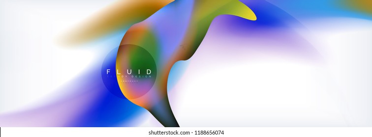 Background abstract holographic fluid colors wave design, vector EPS10