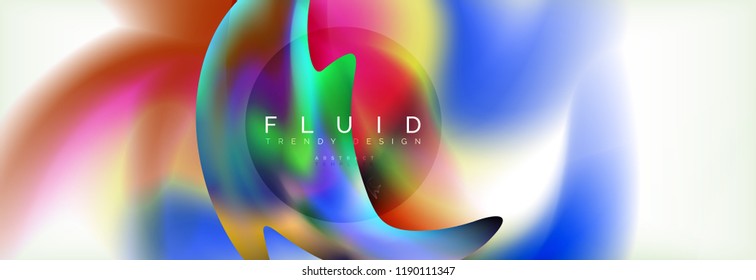 Background abstract holographic fluid colors wave design, vector EPS10